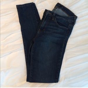 Dark blue flying monkey jeans. 27. Worn.